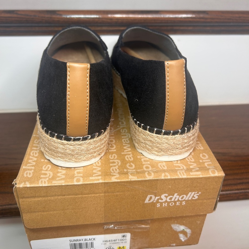 Dr. Scholl’s Women’s Sunray Espadrille Loafer Black Size 9.5 Platform Slip Ons - Picture 8 of 11